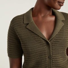 The Crochet Knit Polo | Beech