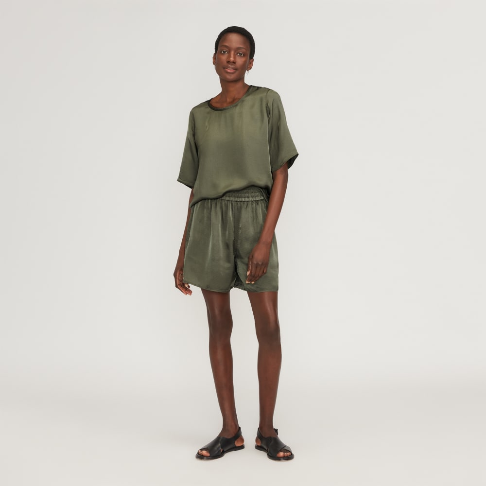 The Satin Relaxed Tee | Kalamata