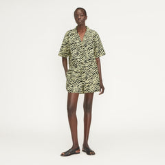 The Poplin Boxer Short | Pale Yellow Tiger Stripe
