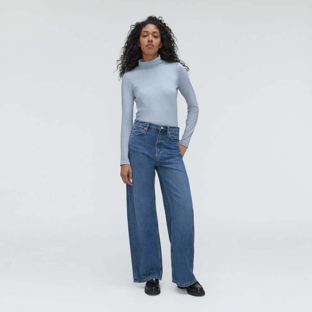 The Organic Cotton Turtleneck | Mist