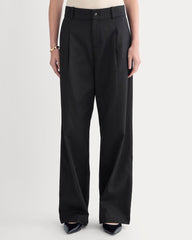 Wide-Leg Trouser in Buttersmooth | Black | 30" Inseam