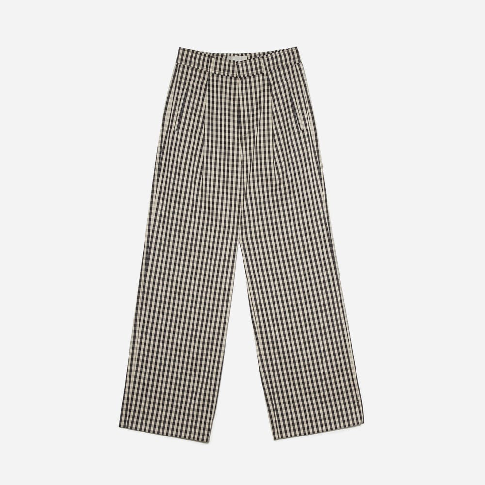 The Draper Pleated Pant in Buttersmooth | Khaki / Black | 30" Inseam