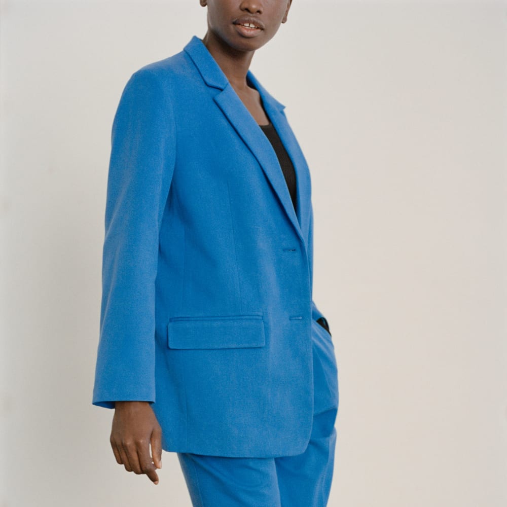 The Oversized Blazer in Buttersmooth | Brilliant Blue