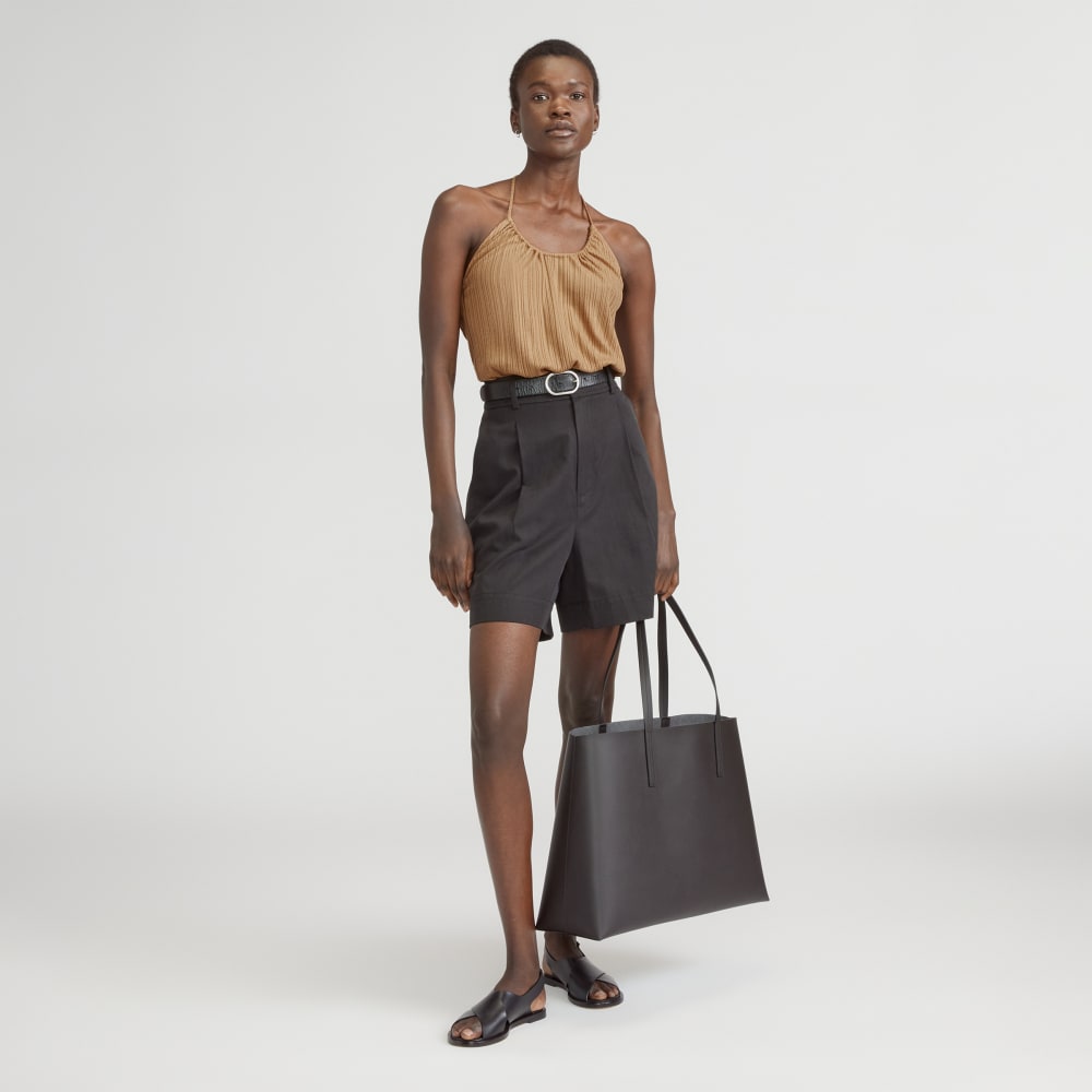The Rib Soft Knit Halter Top | Caramel