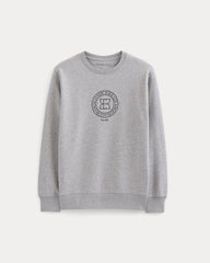 Badge Logo Crewneck Sweatshirt | Grey