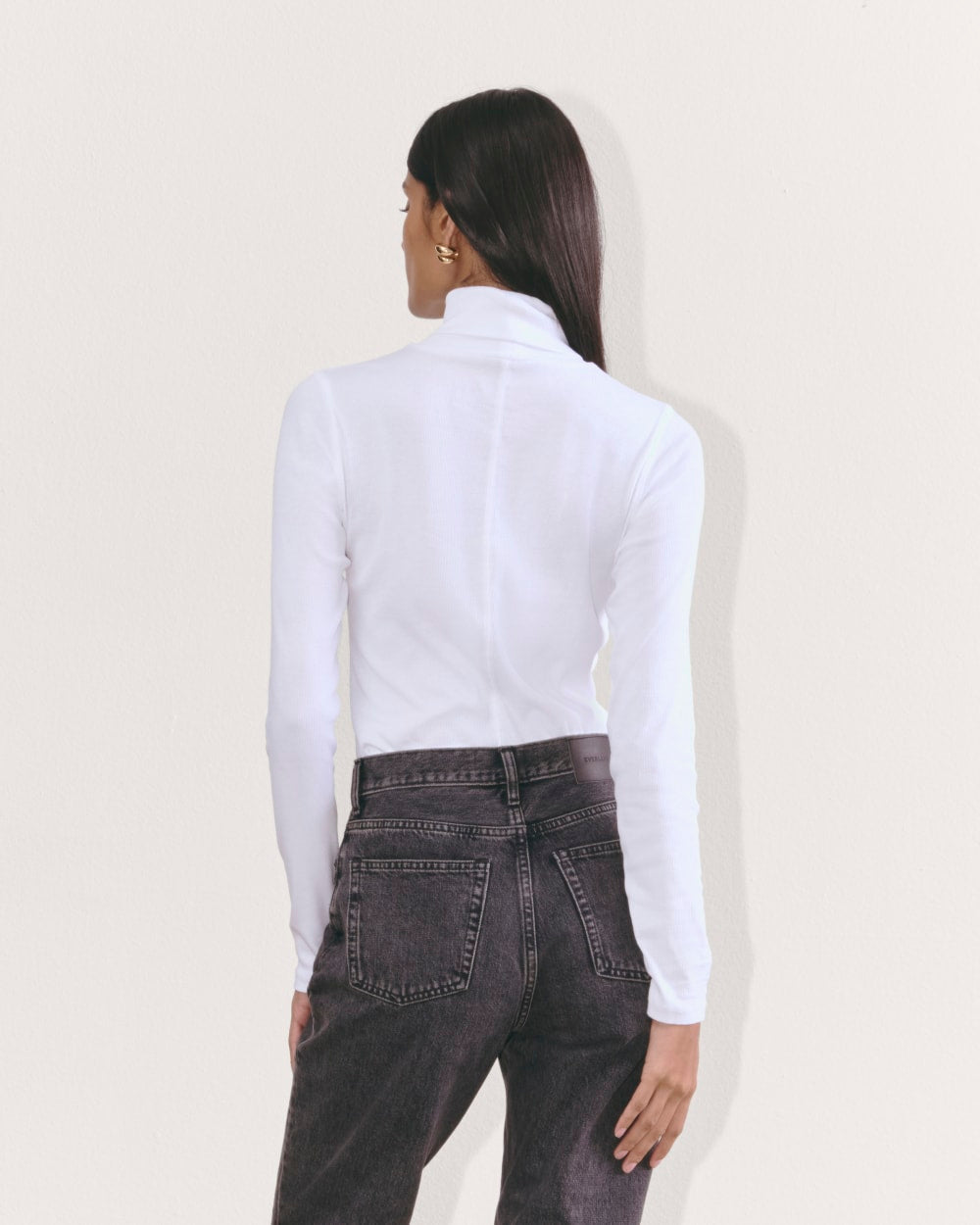 The Luxe Rib Turtleneck | White