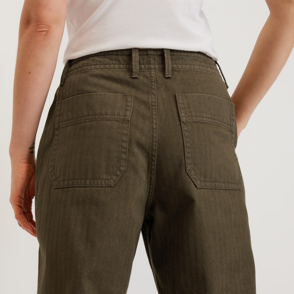 The Organic Cotton Herringbone Pant | Beech