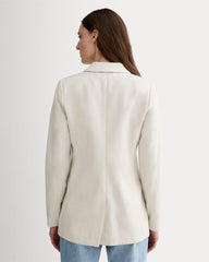 The Relaxed Blazer in Buttersmooth | Heathered Oat