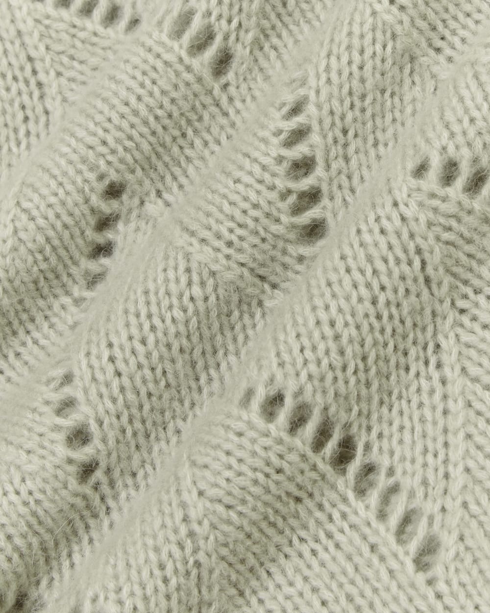 The Pointelle Sweater in Cloud | Seagrass