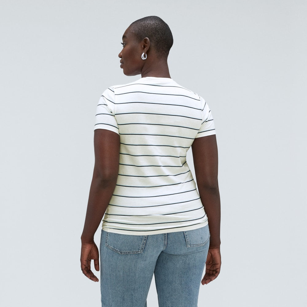 The Organic Cotton Crew Tee |  Navy / White