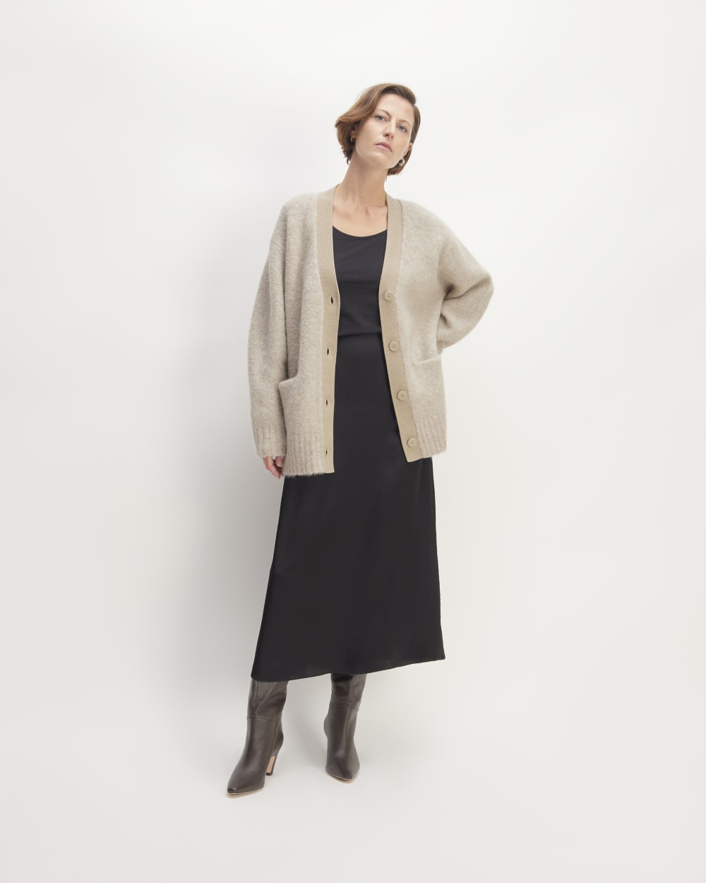 The SuperFuzz Alpaca Cardigan | Light Oat