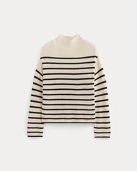 The Slouchy Funnel Neck in Everyday Cotton | Canvas / Black