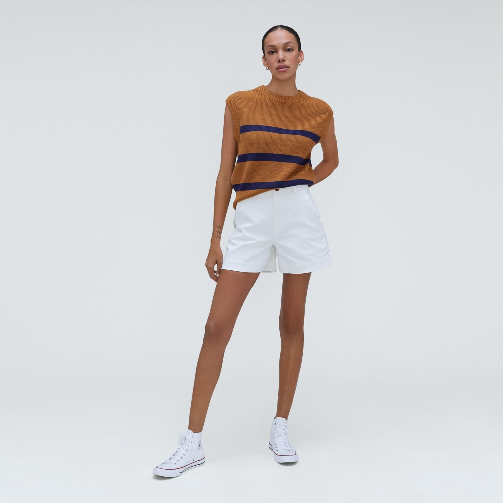 The Cotton Summer Sweater Tank | Caramel
