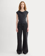 The Draped Top in Butterknit | Black