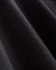 The Seamed Dress in Stretch Linen | Black
