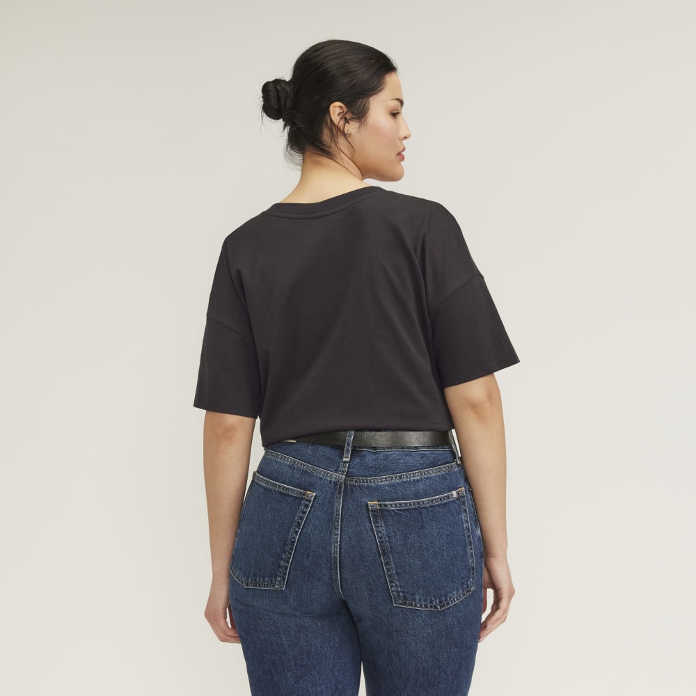 The Organic Cotton Slouchy V-Neck | Vintage Black