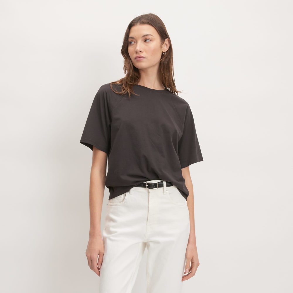 The Organic Cotton Raglan Tee | Vintage Black