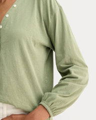 The Air V-Neck Henley | Sagebrush