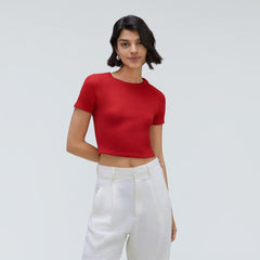 The '90s Rib Tee | Ruby
