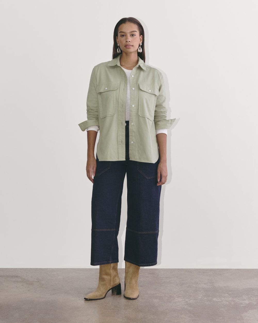 The Boyfriend Shirt in Flannel | Seagrass