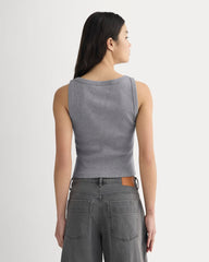 The Selfie Boatneck Tank | Mid Heather Grey