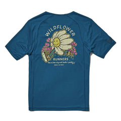 Men's Run All Day Tee in Wildflower Tidal